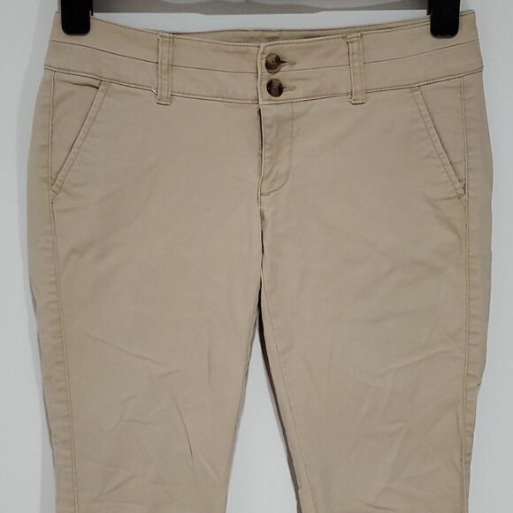 AMERICAN Eagle Tan 30x32 Size 2 Skinny Stretch Pants - Picture 2 of 8